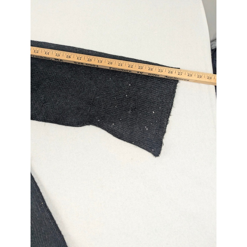 Avalin Womens Sequin Knit Pullover Sweater Charcoal Gray Crew Neck Size Large - Picture 10 of 16